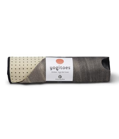 Manduka Yogitoes Hot Yoga Mat Towel - 71" | Moisture Activated Grip | Patented Silicone Nubs | Highly Absorbent, Durable & Easy Care | Made from Recycled Materials | 71 x 24 Inches | Heartwood - color: Heartwood, size: 71" x 24"