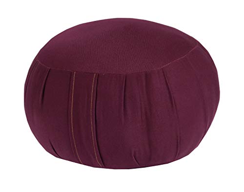 Kapok Zafu Meditation Cushion - color: Burgundy