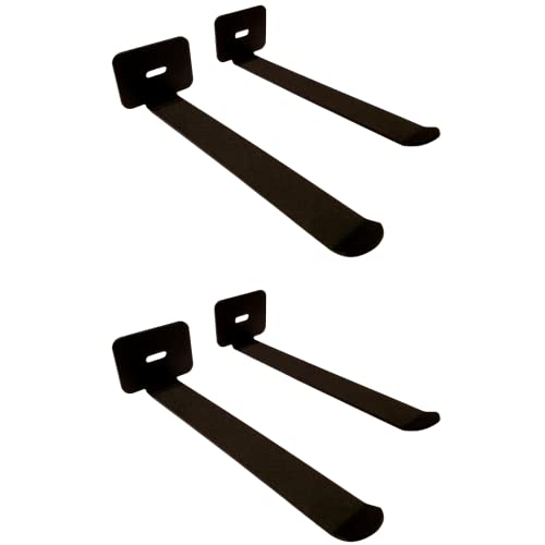 IRON AMERICAN Yoga Mat Hanger - Adjustable Hooks for Exercise Mats, Foam Rollers & Gym Equipment Storage - Wall Mounted - Hardware Included - (6.75" x .75") - American Steel - style: 2-PAIR