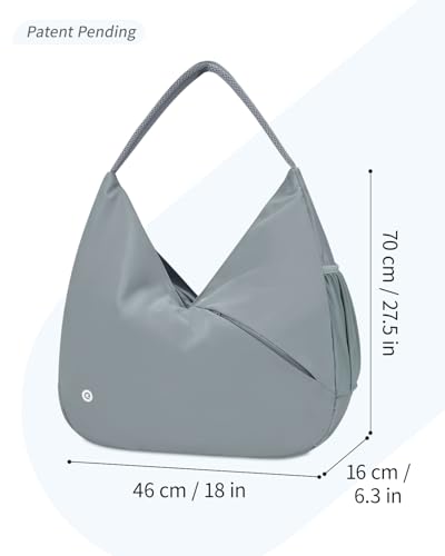 Ceneda Large Gym Bag for Women with Hidden Yoga Mat Holder & Shoe Compartment & Wet Pocket, Sports Duffle Bag for Travel - color: Celadon