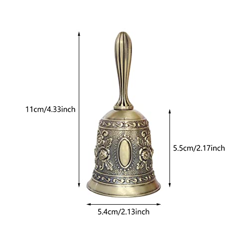 1 Pack Hand Held Bell, Metail Dinner Bell Wedding Bells, Service Bell Call, Vintage Bell