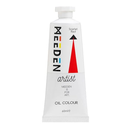 MEEDEN Artist Grade Oil Paint: Scarlet Red - 60ml/2oz Tube | Professional Art Paints and Supplies for Canvas Painting - color: Scarlet Red, size: 2 Fl Oz (Pack of 1)