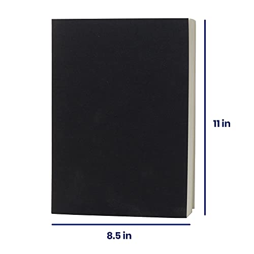 LayFlat Sketchbook - 8.27 x 11 Inches - Black Blank Note Book, 64 Sheets, Thick 100gsm Paper, for Drawing, Sketching, and journaling - color: Black, size: Large
