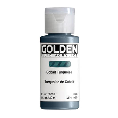 Golden Fluid Acrylics - Cobalt Turquois - 1 oz Bottle