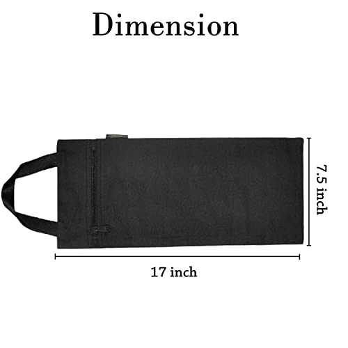 Yoga Sand Bag, Cotton Unfilled for Yogas, Weights & Resistance Training, Portable Weightlifting Sandbag - color: Graphite
