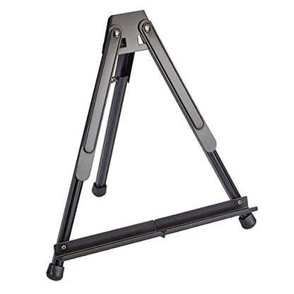 KINGART Adjustable Black Aluminum Table Top Display Easel with Extension Arm Wings -15" to 21" High - Portable Artist Tripod Folding Frame Stand - Holds Canvas, Paintings, Books, Photos, Signs