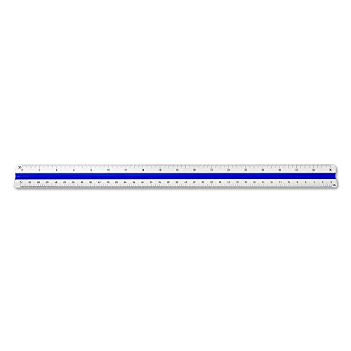 Alumicolor Aluminum Engineer Color-Coded Solid Drafting Scale, 12IN, Silver - size: 12IN, style: Engineer