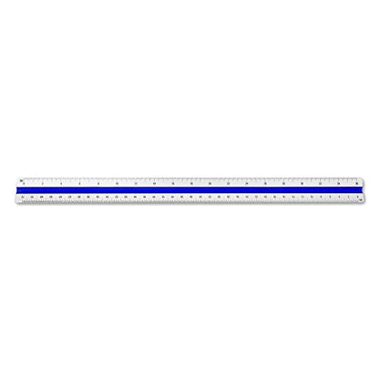 Alumicolor Aluminum Engineer Color-Coded Solid Drafting Scale, 12IN, Silver - size: 12IN, style: Engineer