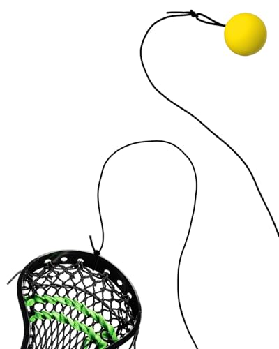Lacrosse Trainer Ball with 2 Elastic Ropes - color: Yellow
