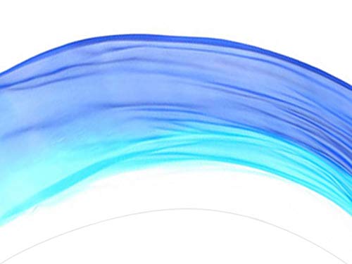 KIKIGOAL 2pcs 2.5x0.9M/98.43"x35.43" Multi-Color Dance Silk Veil Poi - color: gradual blue-1, size: 2.0x0.9M/78.74"x35.43"