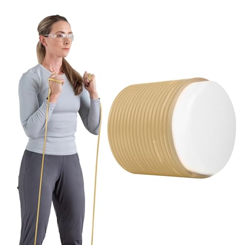 THERABAND Latex Resistance Tubing, Tan, Extra Thin, Level 0, 100 ft Roll - color: Level 0 / Extra Light - Tan, size: 100 Foot