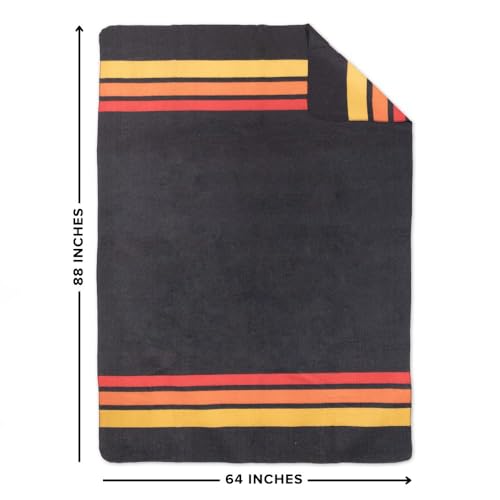 Arcturus Rainier Wool Blanket - 4.5lbs Warm, Heavy, Washable, Large | Great for Camping, Outdoors, Survival & Emergency Kits (Sunset Peak) - color: Sunset Peak, size: Twin