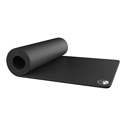 Foam Sleeping Pad - Lightweight Mat for Camping, Cots, Tents, Backpacking, and Yoga - Non-Slip and Waterproof with Handle by Wakeman - color: Black