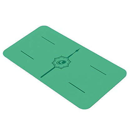 Liforme Yoga Pad - Revolutionary Alignment System, Advanced Non-Slip Grip | Eco-friendly, Non-Toxic, Sweat-Resistant, 4.2mm thick pad for knee, elbow and hand support during Yoga, Free Yoga Bag - color: Green