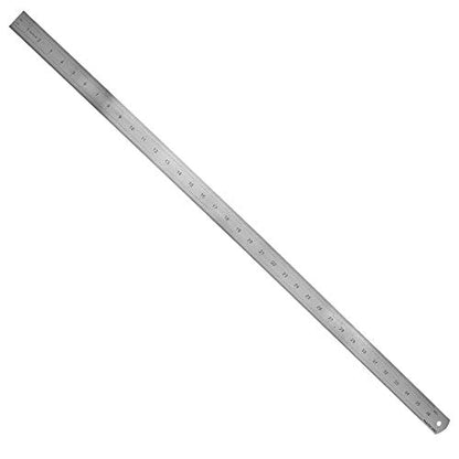 Pacific Arc Stainless Steel Ruler Inch and Metric, with 32nd and 64th Graduations, 36 Inches - style: 36 In