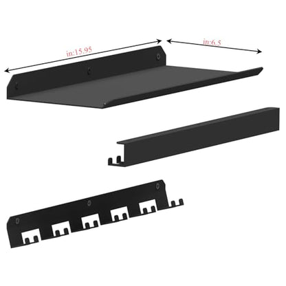 24 Inch Metal Floating Shelf Compatible with Tonal Accessories, Black