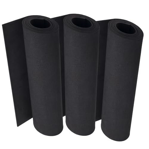 3-Pack Black Eva Foam Sheets roll, 3mm 13.9" x 59" Premium eva Craft Foam for Halloween Cosplay Costume by MEARCOOH - color: 3PCS:Black, size: Thickness-3mm
