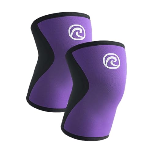 Rehband 5mm Knee Sleeves for Functional Training, Cross-Training & Powerlifting, Weightlifting Knee Support made of Neoprene, Unisex, Colour:Purple - 1 Pair, Size:X-Small - color: Purple - 1 Pair, size: X-Small