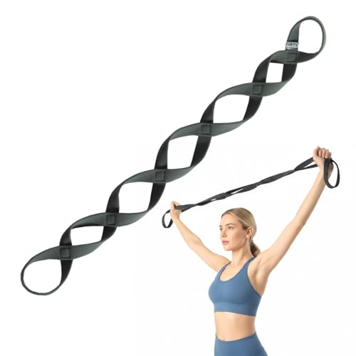 VRTX Fabric Stretch Strap for Yoga, Pilates & Home Workout, Single Band | Patented Intelli-Weave technology delivers skin-friendly comfort, reinforced durability, and machine-washable convenience. - size: Medium (22-44lbs)
