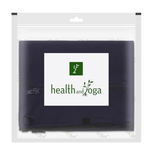 HealthAndYoga(TM) Yoga Sand Bags - Double Bag with Inner Waterproof Bag - Prop for Adding Weight and Support (Blue) - color: Blue