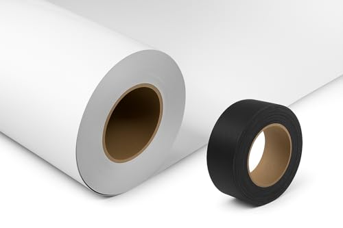 Denny Mfg Seamless Paper Backdrop for Photoshoot, Bright White, 86in x 36ft | Backdrop Roll, Matte Finish for Portraits, Product Photos and Video Shoots, Includes Free Roll Gaffer Tape (2 in x 13 ft) - color: Bright White, size: 86 in x 36 ft