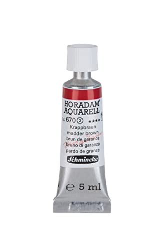 Schmincke - HORADAM® AQUARELL - finest artists' watercolours, Madder brown - 5 ml - color: 670 madder brown, size: 0.17 Fl Oz (Pack of 1)