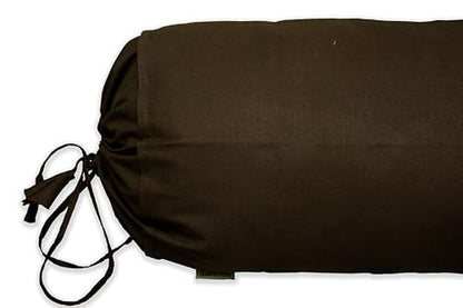 Bolster removable cover cotton (Brown, 6" x 16" (15cm x 40 cm)) - color: Brown, size: 6" x 16"