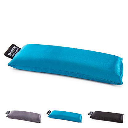 EARTHLITE Holistic Alchemy Aromatherapy Eye Pillow - 100% Silk Cover, Natural Herbs & Flax Seeds, Weighted, Cooling & Soothing - color: Teal Blue