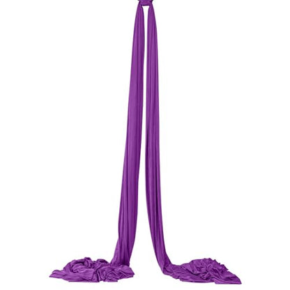 Aerial Rig, Aerial Yoga Stand, 10 FT Frame, 13 YD Fabric, 550 LB Capacity - color: SILK ONLY / Purple