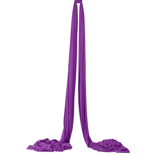Aerial Rig, Aerial Yoga Stand, 10 FT Frame, 13 YD Fabric, 550 LB Capacity - color: SILK ONLY / Purple