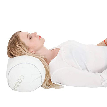Kingnex Bolster Roll Pillow for Sleeping on Back or Side Under Knee to Relief Lower Back Pain Between Legs for Side Sleepers Cylinder Pillow with Removable Cover 20x8 | Under Knee to Relief Lower Back Pain or Between Legs for Side Sleepers, Bamboo Viscose