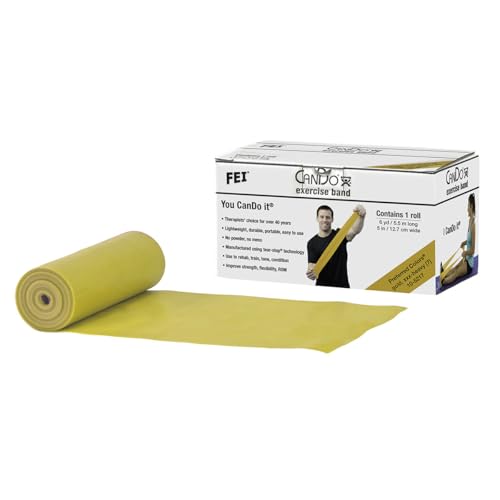 Cando 1211785 Low Powder Exercise Band Roll, 6 yd Length, Gold-XXX-Heavy - color: Gold: XXX-Heavy, size: 6 yard roll