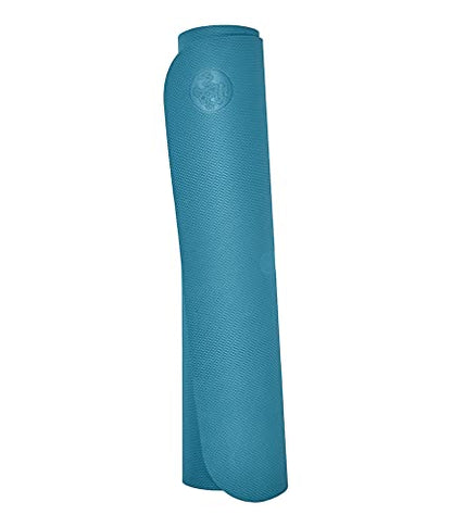 Manduka Begin Yoga Mat 68" - 5mm Cushioning | Comfortable, Lightweight & Reversible with Alignment Stripe | Budget-Friendly | 68 x 24 inches - style: Bondi Blue Mat