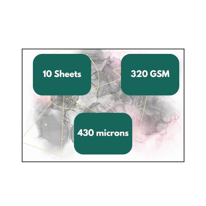 NARA Alcohol Ink Paper | White | 6" Diameter Circle | 430 microns/320 GSM | 25 Sheets | Heavy Paper | Paper for Alcohol Ink Art Painting | 100% Stain-Free