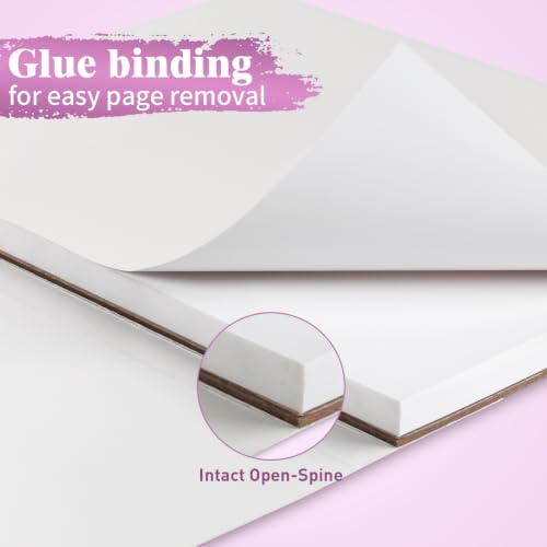 Umriox 60 Sheets 150 GSM Double Sided Marker Paper Pad, 9x12 Bleedproof | 120 Usable Pages, 150 GSM Paper for Alcohol Markers, Easy-Tear Tape Bound, Lay-Flat Blending with No Bleed-Through - size: 60 Sheets/120 Pages