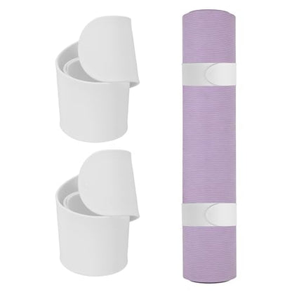 Yoga Mat Strap Slap Band, One Snap Yoga Mat Slap Band for Keep Mats Tightly Rolled Exercise Mat Sling Holder - color: White