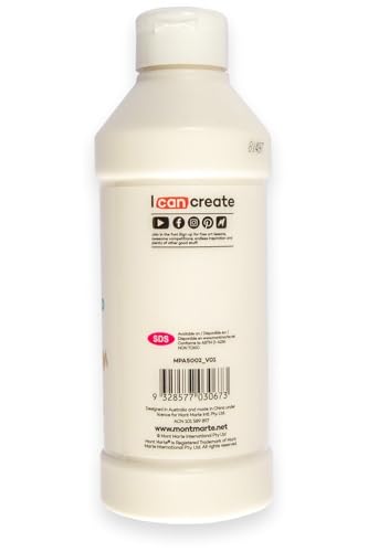 Mont Marte Premium Clear Texture Gesso Acrylic Medium 16.9oz (500ml) - size: 16.91 Fl Oz (Pack of 1)