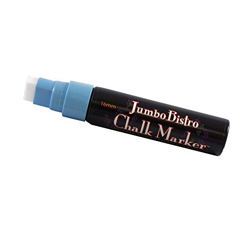 JAM PAPER Dustless Erasable Chalk Markers - Jumbo Point Liquid Chalk Marker - Baby Blue - 2/Pack - color: Baby Blue