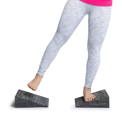 OPTP PRO-Slant – Professional Foam Incline Squat Wedge Pair and Slant Board for Squats- Workout Squat Wedges for Rehabilitation and Stretching of the Calf, Ankle and Foot