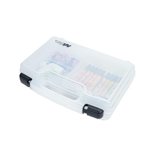 ArtBin 8014AB 14 inch Quick View Carrying Case, Portable Art & Craft Organizer with Handle, [1] Plastic Storage Case, Translucent - size: 14 inch - Standard