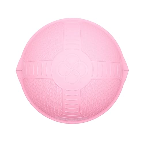 BOSU Nexgen Balance Trainer, Half-Ball Training Equipment, 65 cm Diameter, 300 lb Capacity - Burst-Resistant Stability Exercise Tool w/Non-Slip Base, Includes Hand Pump, Commercial-Grade - color: Soft Pink