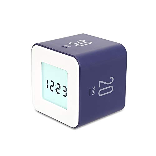 mooas Multi Clock Time Cube Timer, Alarm, Backlight, Productivity (Violet) - color: Violet