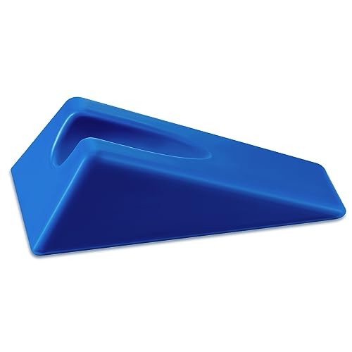 Suzile Mobilization Wedge 7.9 x 4.1 x 2 Inch Triangle Therapy Non Slip Silicone Wedge Pillow Sturdy Support for Relieve Spinal Pain Rehabilitation Tool(Blue) - color: Blue