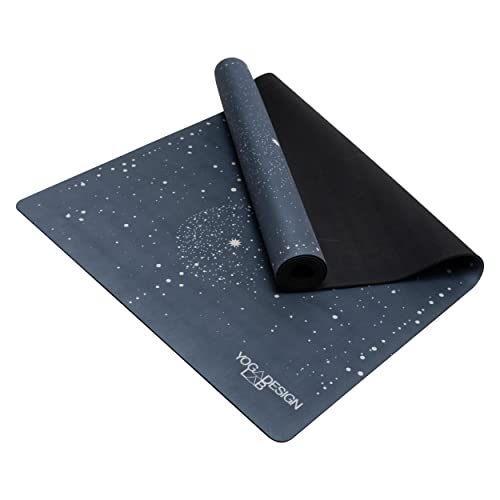 YOGA DESIGN LAB | The Combo Yoga Mat | 2-in-1 Mat+Towel | Eco Luxury | Ideal for Hot Yoga, Power, Bikram, Ashtanga, Sweat | Studio Quality | Includes Carrying Strap! - color: Celestial, size: 3.5mm
