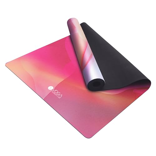 YOGA DESIGN LAB | The Combo Yoga Mat | Eco Luxury | Ideal for Hot Yoga, Power, Bikram, Ashtanga, Sweat | Studio Quality | Includes Carrying Strap! - color: Rose, size: 1.5mm