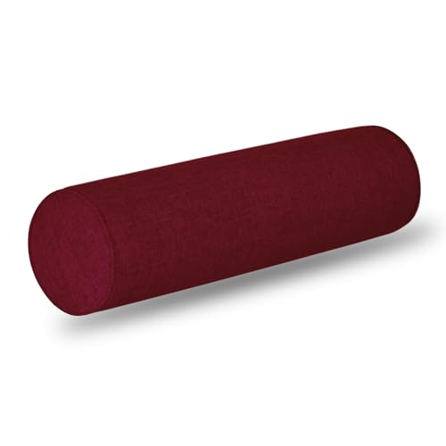 Durable Neck Cervical Pillowcases, Throw Pillow Cover– Perfect for Memory Foam Neck Roll Pillows&Neck Roll Pillow, Easy to Wash & Matches Your Sofa/Bed (Rose Red, 6x24) - color: Rose Red, size: 6x24