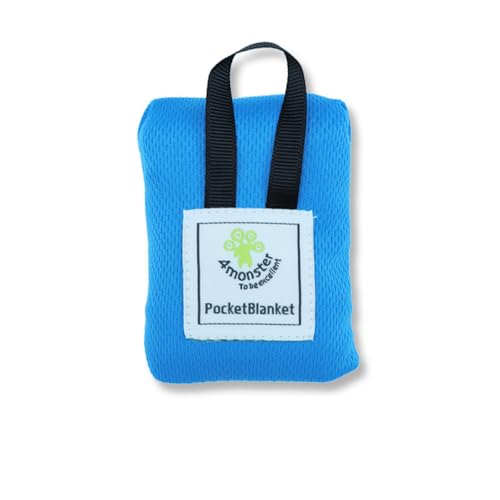 Pocket Picnic Blanket Portable Sandproof Beach Mat Ultralight - color: Blue