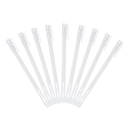 MECCANIXITY 9 Pcs Metallic Vibrant Sparkle Gel Pens, Drawing Pens with Fine Point 1mm for Adult Drawing Doodling Journaling Art Supplies and DIY Crafts, White - color: White