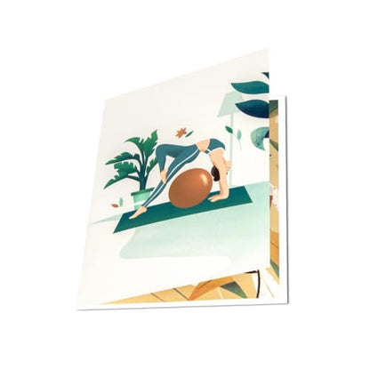 Yoga Pop Up Card, 3D Yoga Birthday Card, Mother's Day Card | Anniversary Card for Mom Girls Women. - color: Yoga Card