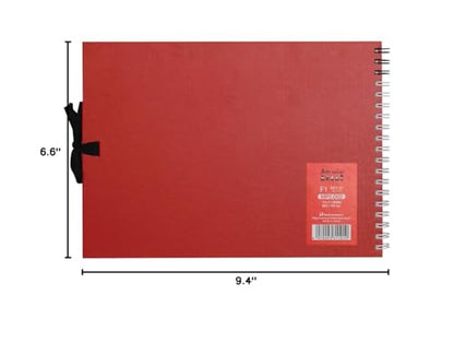 Maruman S311-01 Sketchbook F1 Art Spiral Drawing Paper, Thick, Red, 24 Sheets - color: red, size: F1 (5.83" x 8.27")